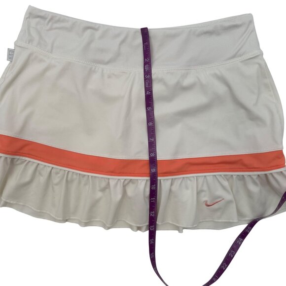 Nike Dri-Fit Womens White Ruffle Hem Athletic Wear Tennis Skort Size M - Picture 9 of 9